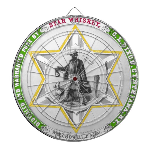 Jeu De Fléchettes Tableau vintage Whiskey Star (Devant)