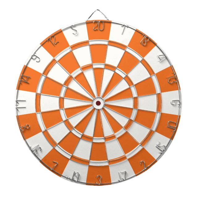 Jeu De Fléchettes Tangérine Orange Et Blanc (Devant)