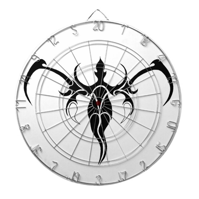 Jeu De Fléchettes Tatouage tribal des éléphants - noir et blanc (Devant)