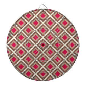 Jeu De Fléchettes Taupe, Taupe Légère, Diamants Ikat Rose Chaud STay