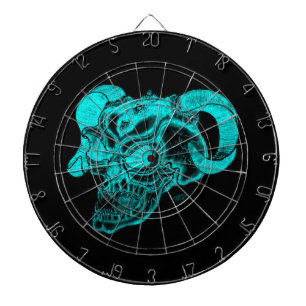 Jeu De Fléchettes Tête de diable crâne noir et vert
