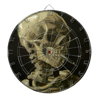 Jeu De Fléchettes Tête d'un squelette avec une cigarette brûlante