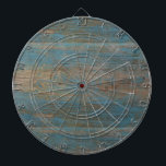 Jeu De Fléchettes Texture bleue en bois de plage de Faux<br><div class="desc">Peinture fané et d'épluchage sur un conseil en bois</div>