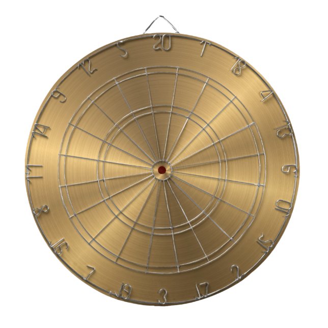 Jeu De Fléchettes Texture radiale métallique personnalisée d'or (Devant)