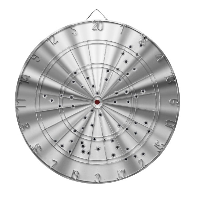 Jeu De Fléchettes Tin peut métal avec des trous de puces (Devant)