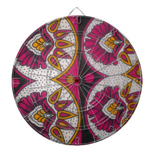Jeu De Fléchettes Tissu africain coloré Motif Art Print