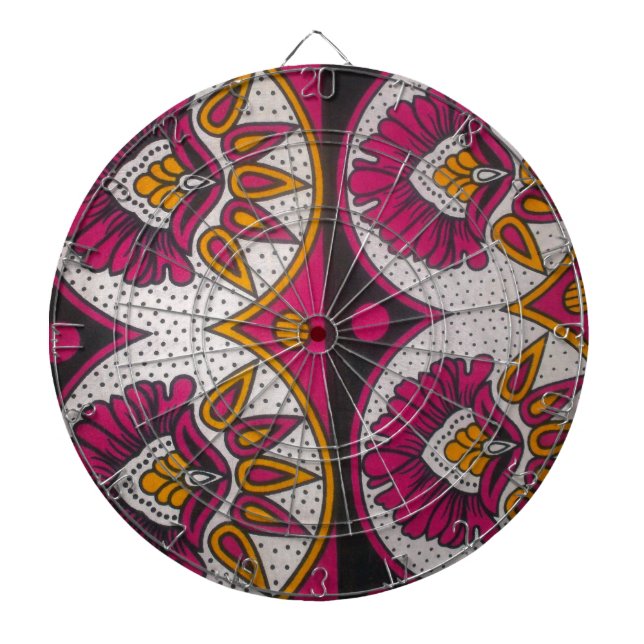 Jeu De Fléchettes Tissu africain coloré Motif Art Print (Devant)