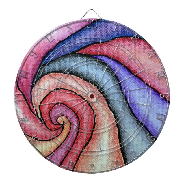 Jeu De Fléchettes Tourbillon d'aquarelle (Devant)