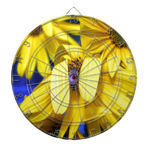 Jeu De Fléchettes Tournesol jaune, Bleu Bee Darboard