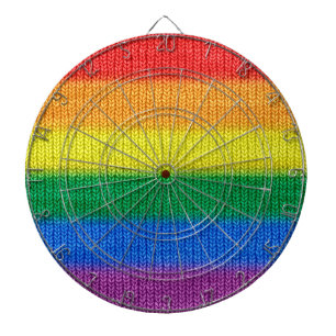 Jeu De Fléchettes Tricot drapeau arc-en-ciel rayonne motif sans fail