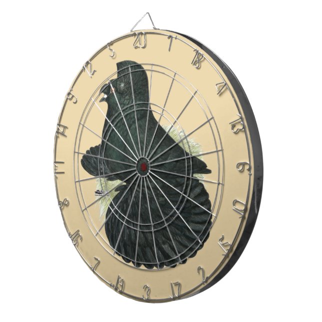 Jeu De Fléchettes Trumpeter Pigeon noir (Devant droit)