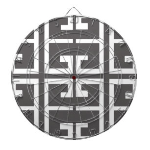 Jeu De Fléchettes Tuile grise et blanche