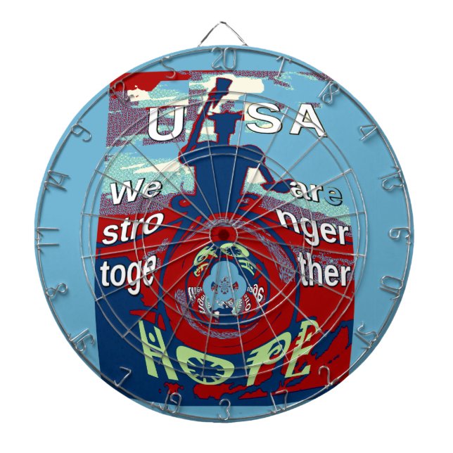Jeu De Fléchettes United in Hope : Stronger Together - USA Art Print (Devant)