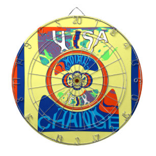 Jeu De Fléchettes USA Hillary Beautiful Change Motif Art design