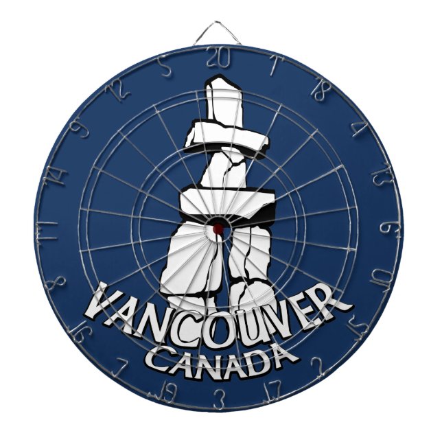Jeu De Fléchettes Vancouver Dartboard Vancouver Souvenir Dartboard (Devant)