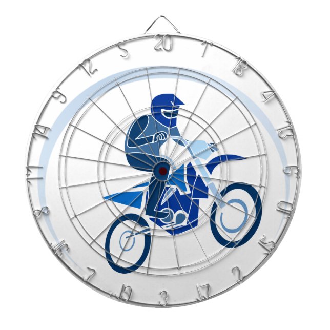 Jeu De Fléchettes Vecteur Vectoriel Dirt Biker (Devant)