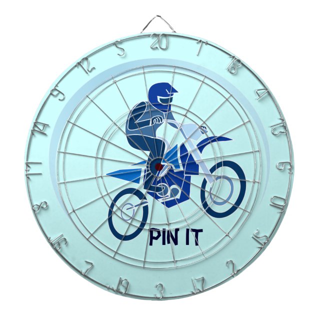 Jeu De Fléchettes Vecteur Vectoriel Dirt Biker (Devant)