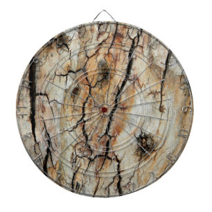 Jeu De Fléchettes Vieille image naturelle en bois criquée d'écorce