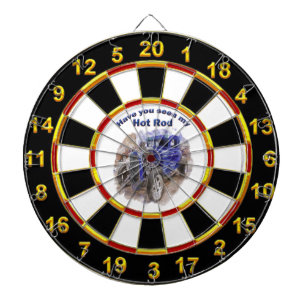 Jeu De Fléchettes Vieux roadster vintage bleu avec moteur