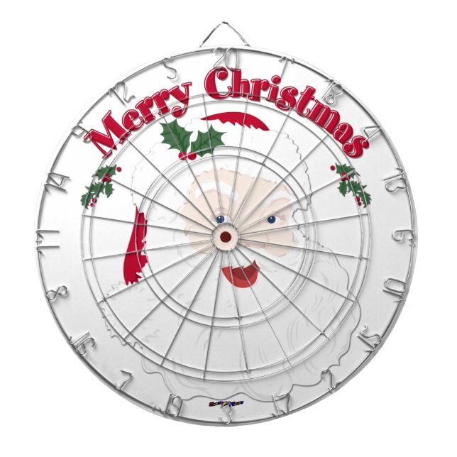 Jeu De Fléchettes Vintage Joyeux Noël Père Noël (Devant)