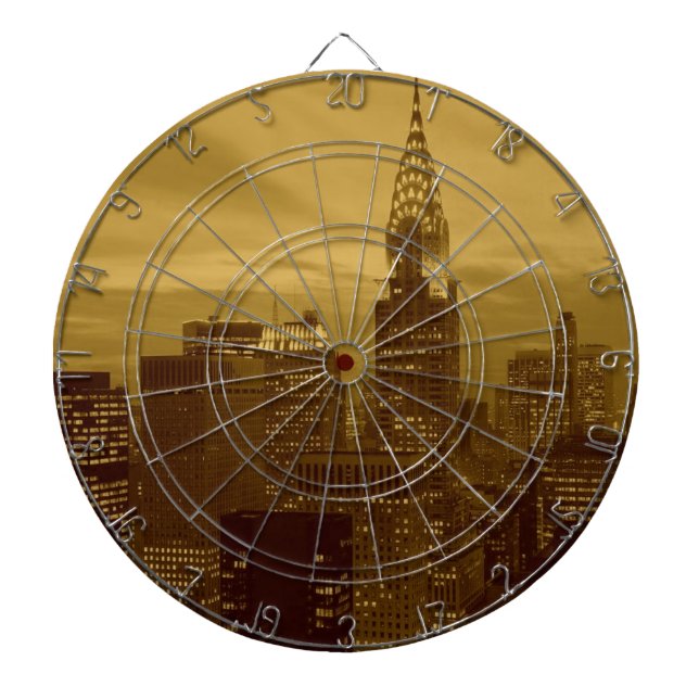 Jeu De Fléchettes Vintage New York Manhattan (Devant)