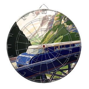 Jeu De Fléchettes Voyage ferroviaire en Europe vintage