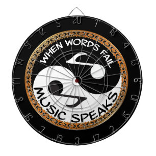 Jeu De Fléchettes Yin Yang avec des mots de musique