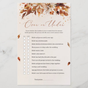 Jeu de fleurs d'orange bohème floral Over ou Under