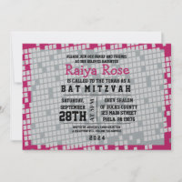 JEU DE JEUX Bat mitzvah NUMÉRIQUE Invitation