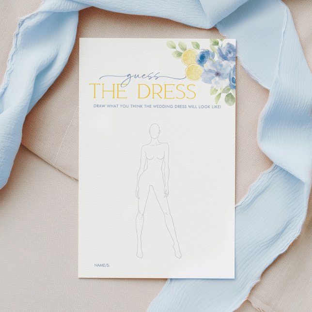 Jeu de la douche de mariée Devinez la robe Le coup (Guess the Dress! Bridal Shower Game)