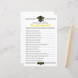Jeu de la fête de diplôme - Comment Bien Savez-Vou