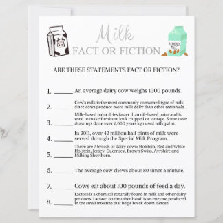 Jeu de lait : fait ou fiction