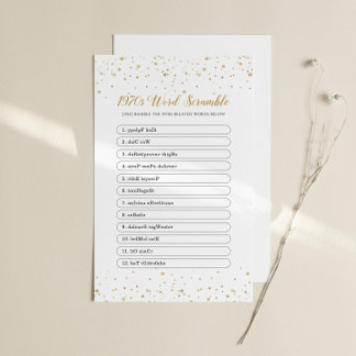 Jeu de l'anniversaire de mariage Années 70 Mots Mê