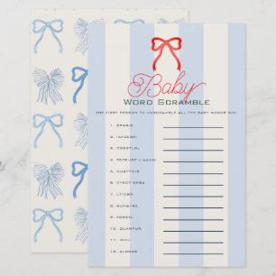 Jeu de lettres mélées pour bébé à l'arc rouge et r