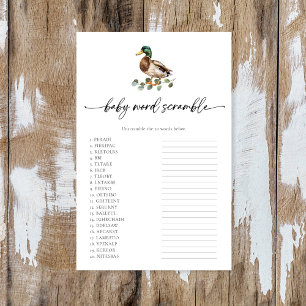 Jeu de lettres pour Baby Shower de bébé canard col
