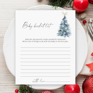 Jeu de liste de choses à faire pour bébé en hiver