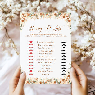 Jeu de liste de Honey Do Bride florale Boho Terr