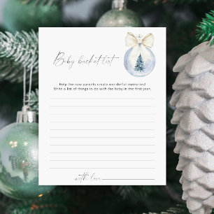 Jeu de liste de seau pour bébé d'hiver