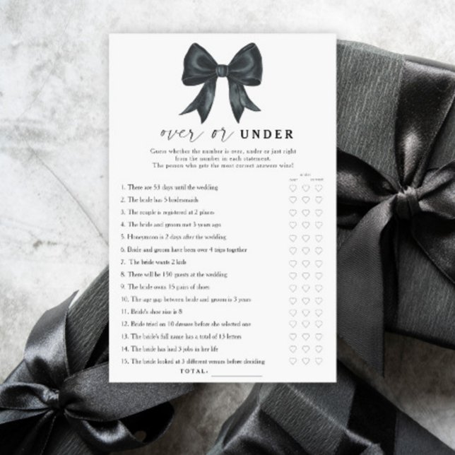 Jeu de mariage au ruban noir : au-dessus ou en des (Créateur téléchargé)