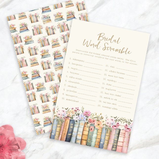 Jeu de Mariage avec Mots Embrouillés (Word Scramble Bridal Game
)
