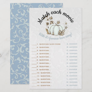 Jeu de mariage citrouille blanche or histoire de c