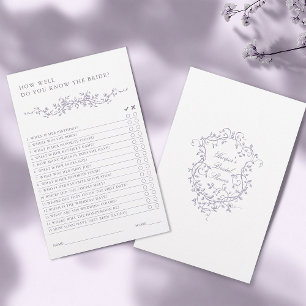 Jeu de mariage classique lavande française 