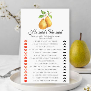 Jeu de mariage de poires Il a dit qu'elle avait di