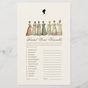 Jeu de mariage désordre de mots pour femmes de la