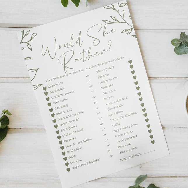 Jeu de mariage Elle préférerait Sage Boho Fleurs (Créateur téléchargé)