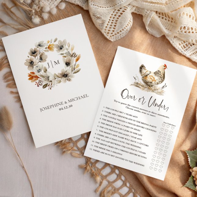 Jeu de mariage Farm Chicken Over ou Under (Créateur téléchargé)