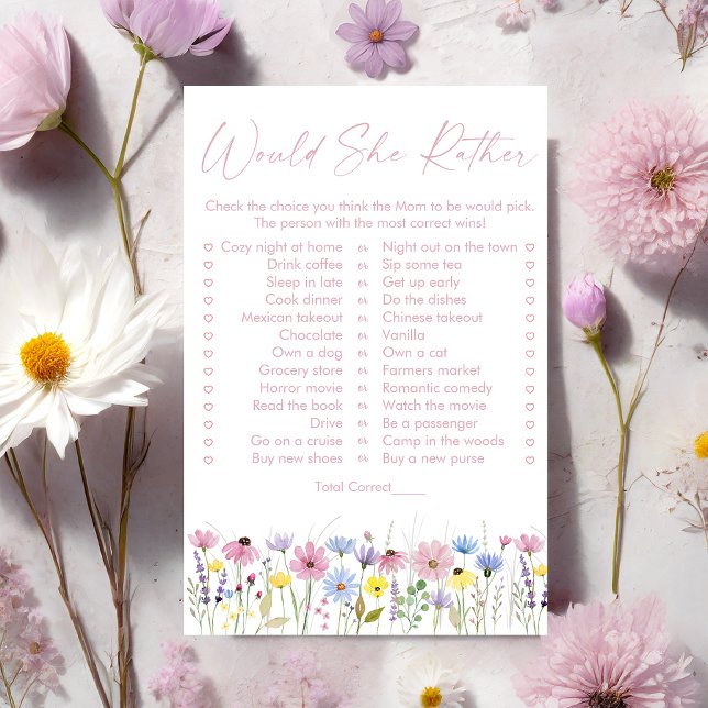 Jeu de mariage 'Fleur des champs : Préfèrerait-ell (Créateur téléchargé)