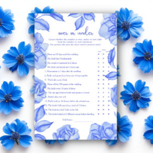 Jeu de mariage Fleurs bleues Au-dessus ou en desso