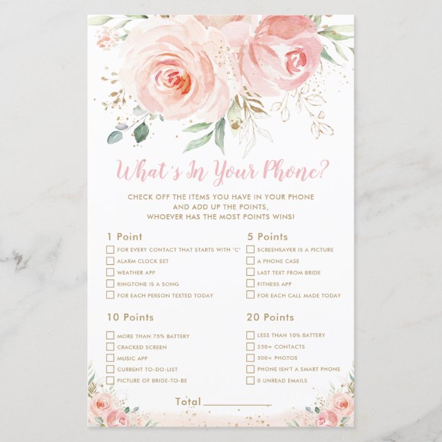 Jeu de mariage floral rose pastel : Qu'est-ce que  (Devant)