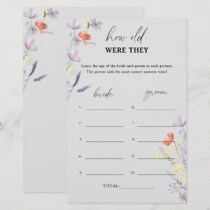 Jeu de mariage Grey Boho Floral Quel âge avaient-i